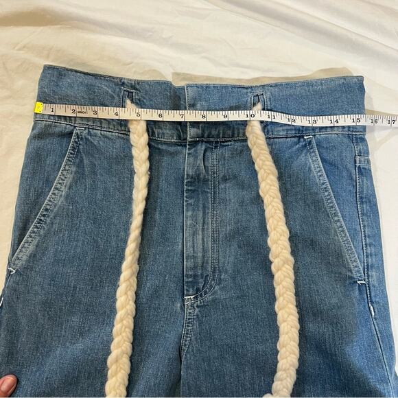 Rag & Bone The Massive Paperbag Waist Macrame Belt High Rise Jean sz 24 - Picture 6 of 13